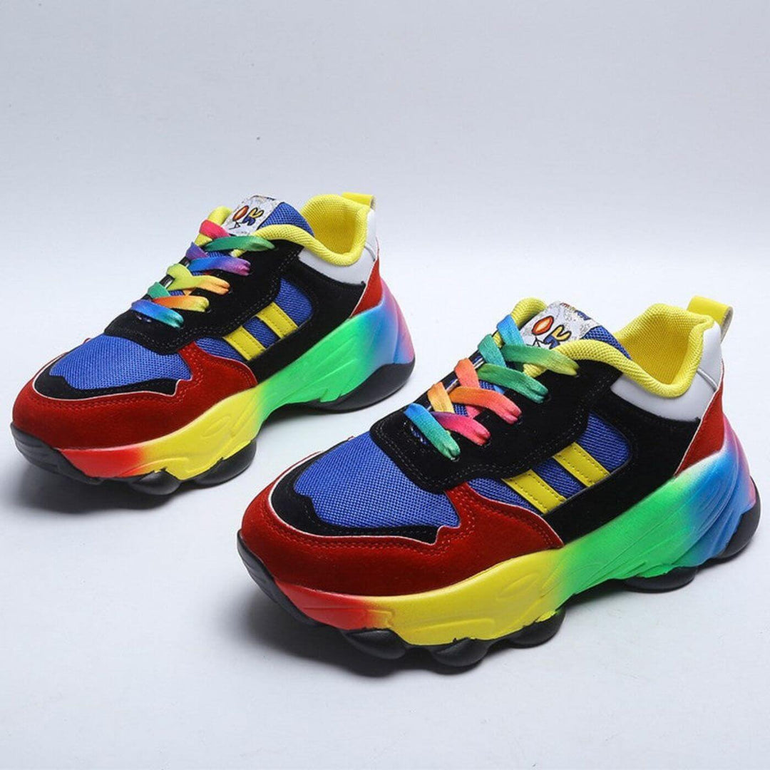 Damen Sneaker | Farbiges Design Schnürung
