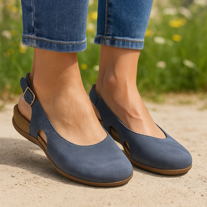 Damen Sandalen | Geschlossene Spitze Klettverschluss