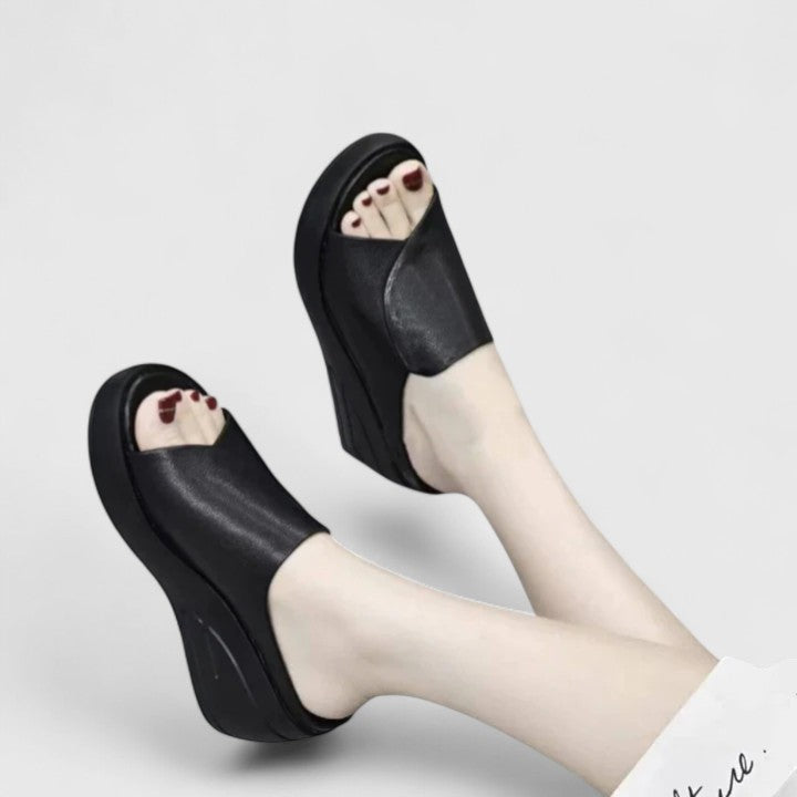 Damen Sandalen | Slip-On mit Keilsohle