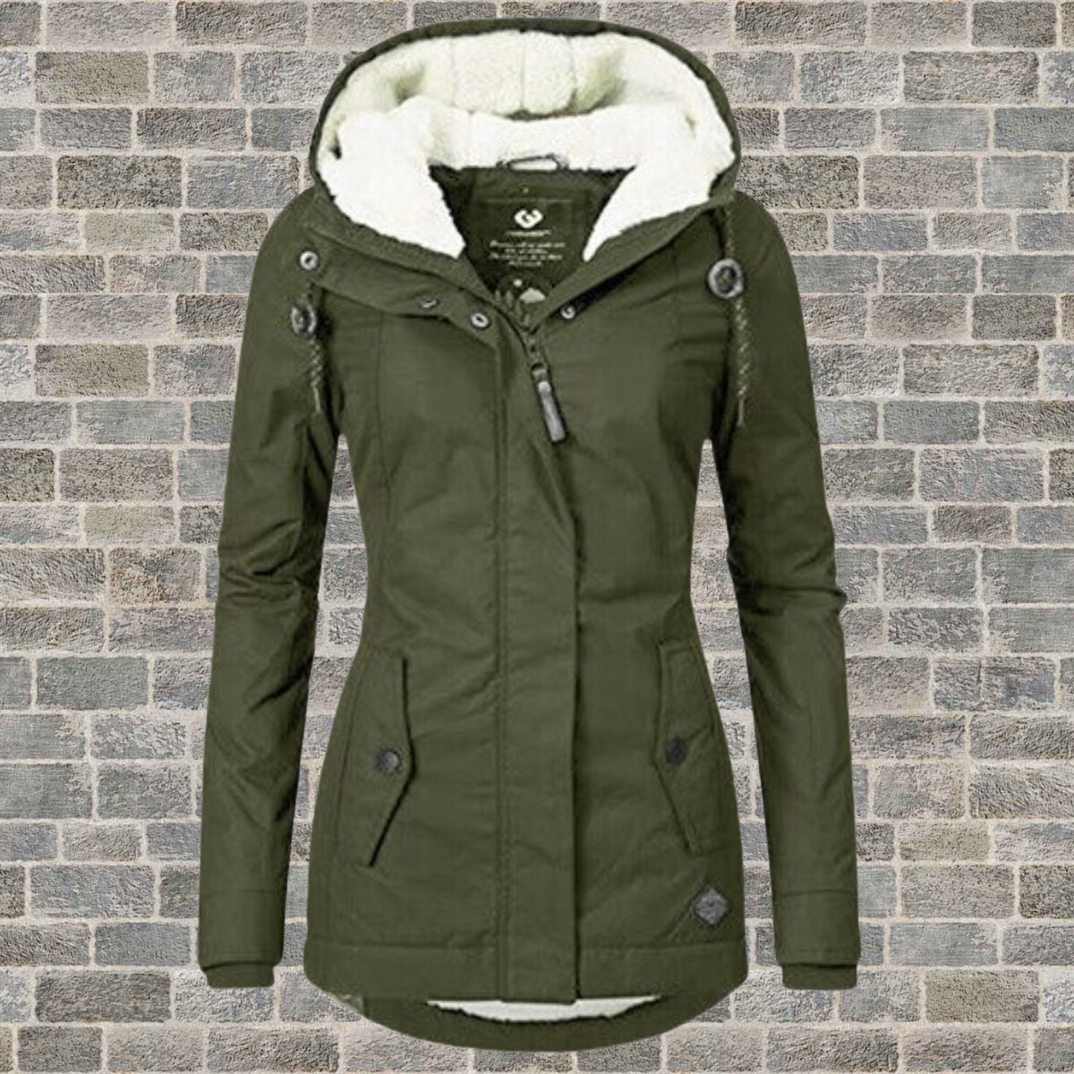 Winterjacke Damen Eleganter Mantel Mit Plissee | Lang