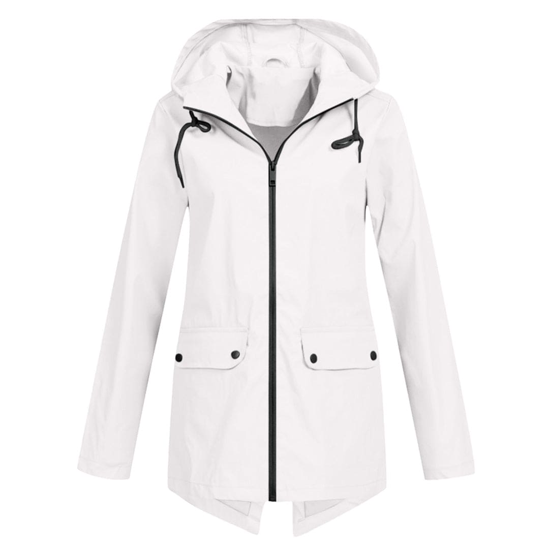 Damen Taillierte Regenjacke | Leicht Outdoor mit Kapuze