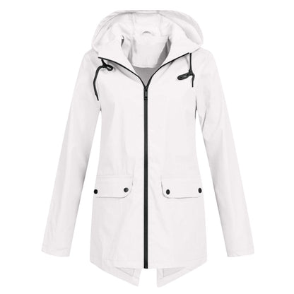 Damen Taillierte Regenjacke | Leicht Outdoor mit Kapuze
