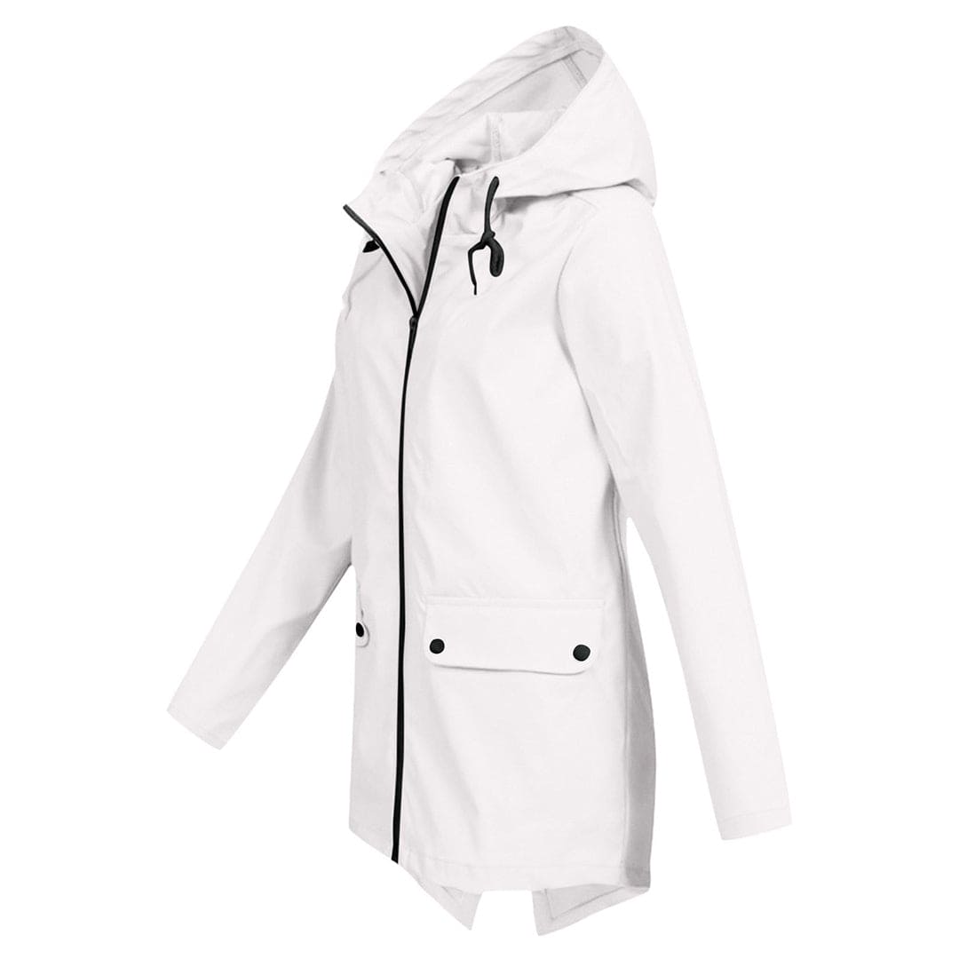 Damen Taillierte Regenjacke | Leicht Outdoor mit Kapuze