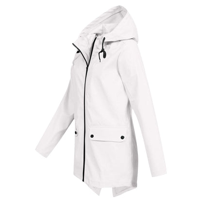 Damen Taillierte Regenjacke | Leicht Outdoor mit Kapuze
