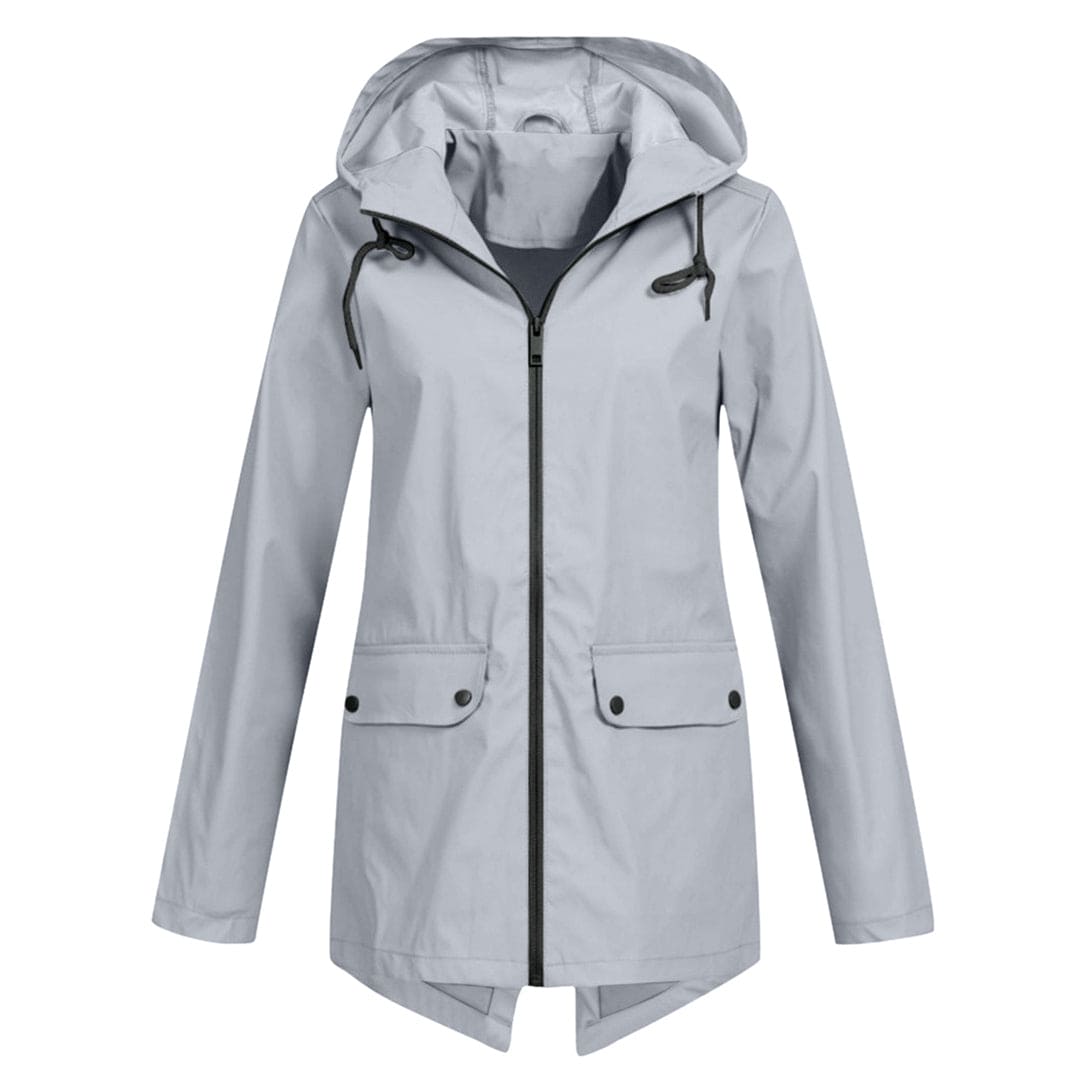 Damen Taillierte Regenjacke | Leicht Outdoor mit Kapuze