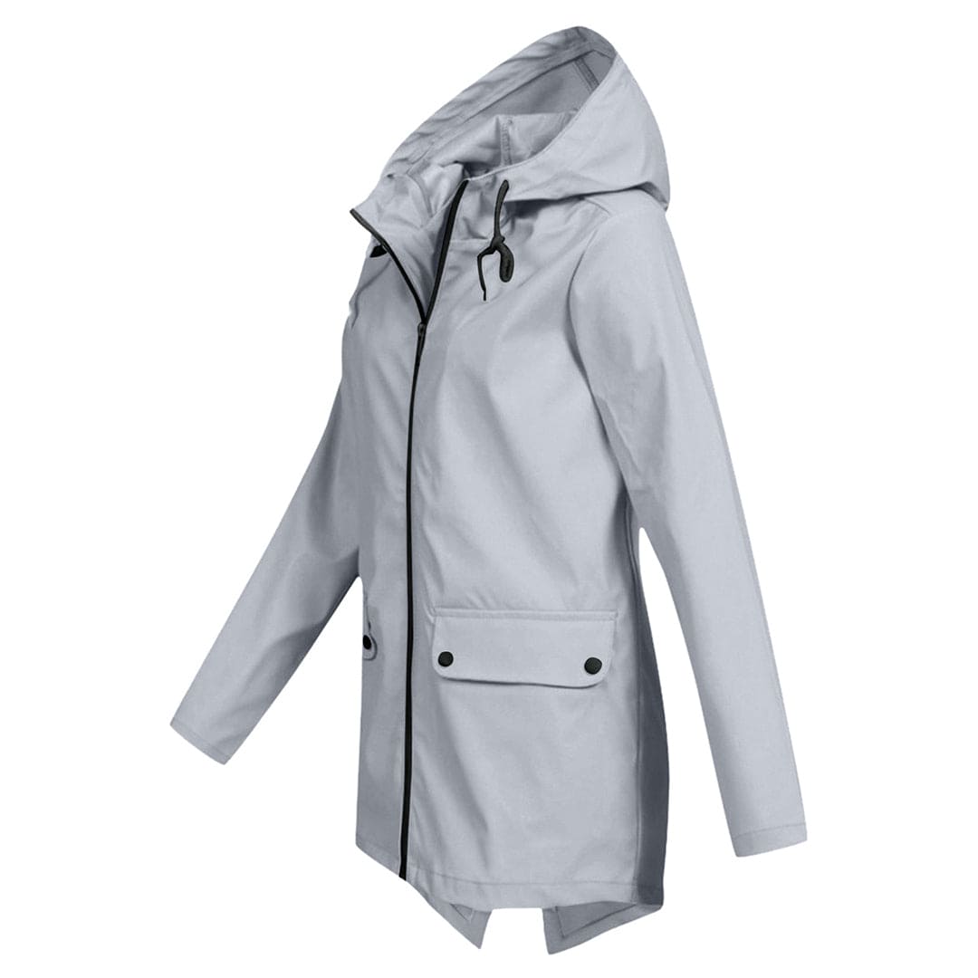 Damen Taillierte Regenjacke | Leicht Outdoor mit Kapuze