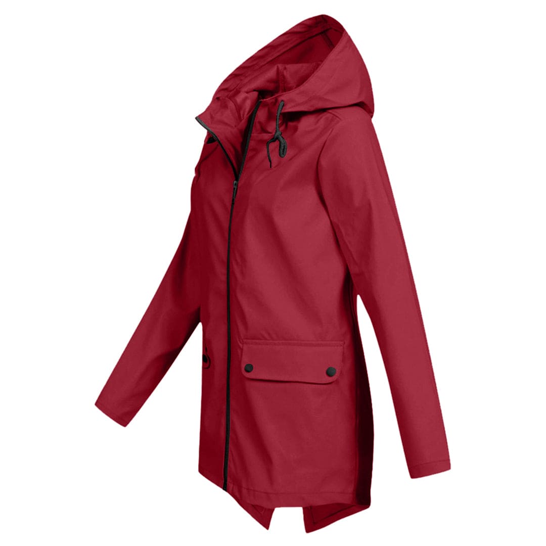 Damen Taillierte Regenjacke | Leicht Outdoor mit Kapuze
