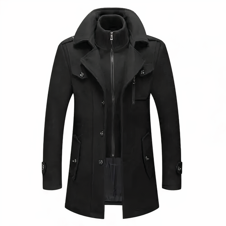 Winterjacke Herren Eleganter Mantel | Mit Doppelkragen