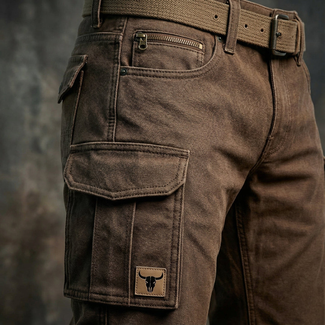 Herren-Cargohose | Schmale Form Taschen