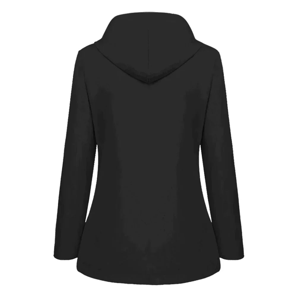 Damen Regenjacke mit Fleecefutter | Kapuze & Langschnitt