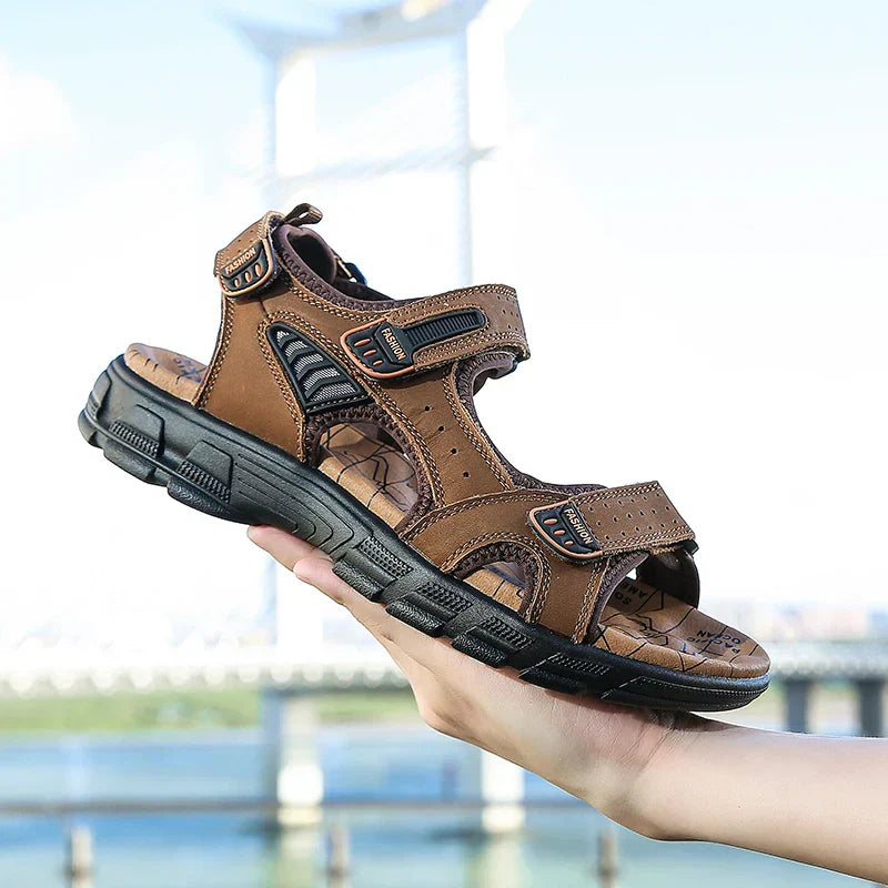 Herren Sandalen | Klettverschluss Profilsohle