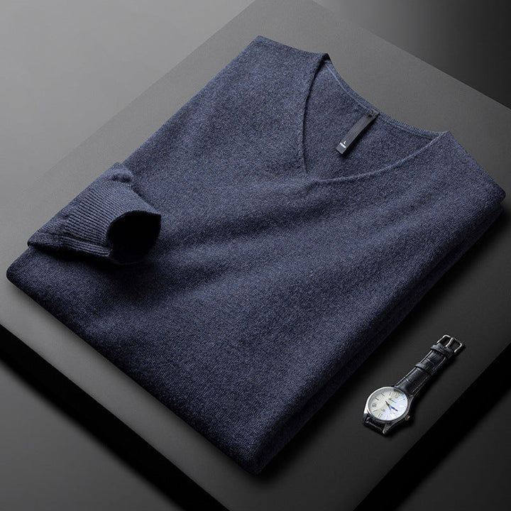 Herren Pullover | V-Ausschnitt Langarm