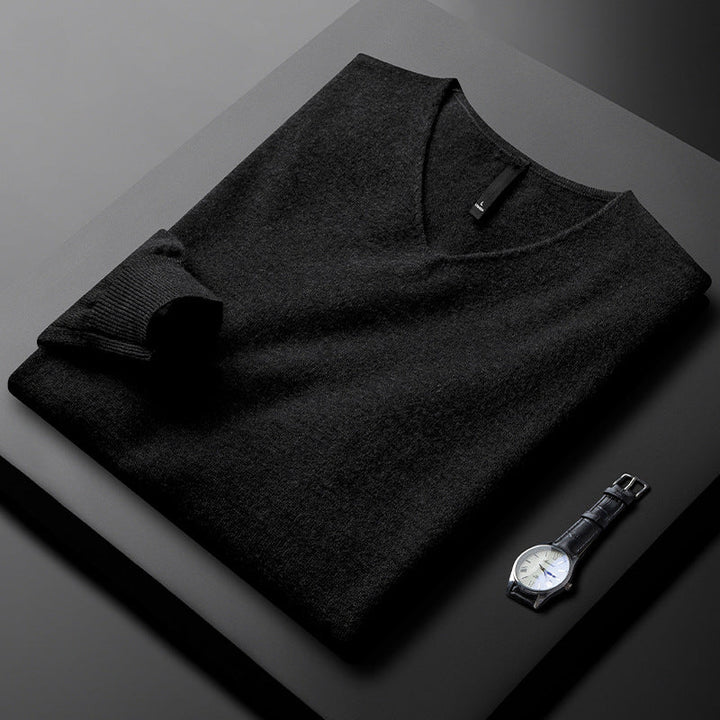 Herren Pullover | V-Ausschnitt Langarm