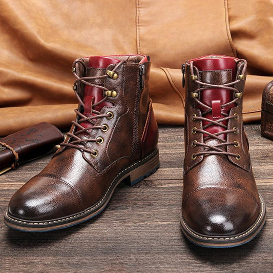 Herrenstiefel | Schnürung Reißverschluss