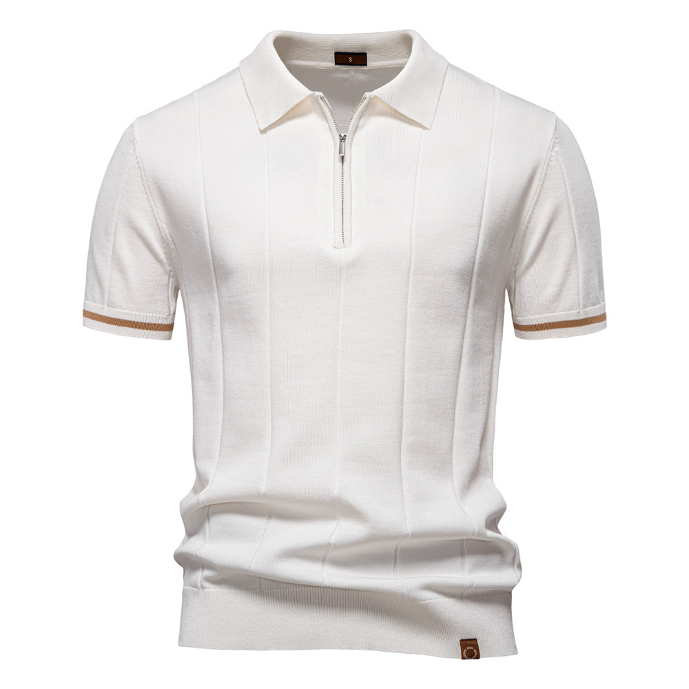 Herren Poloshirt | Reißverschluss Kurzarm