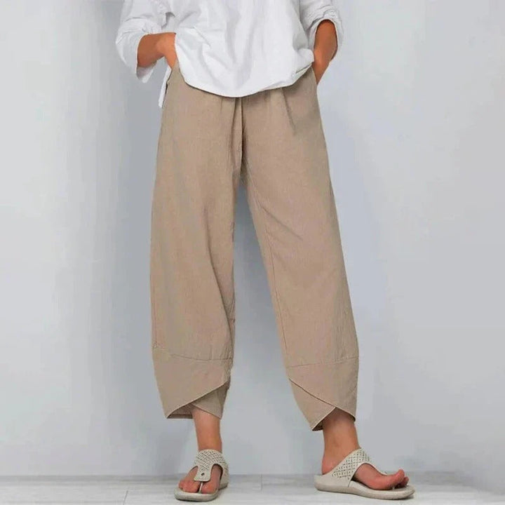 Damen Hosen | Weites Bein mit Saumdetail