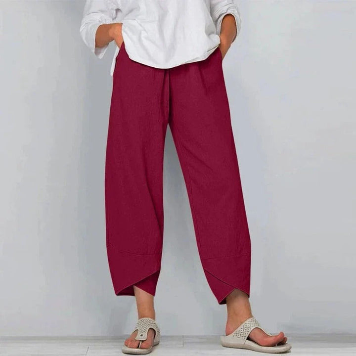 Damen Hosen | Weites Bein mit Saumdetail