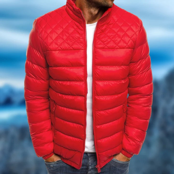 Herren Gesteppte Puffer Jacke | Stehkragen