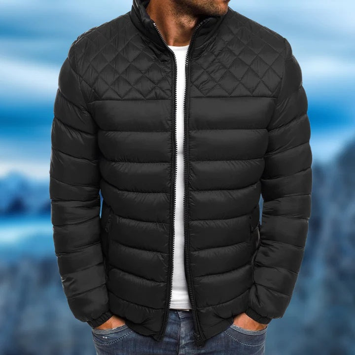 Herren Gesteppte Puffer Jacke | Stehkragen