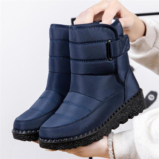 Winterschuhe Damen | Knöchelhoch stiefel mit Klettverschluss