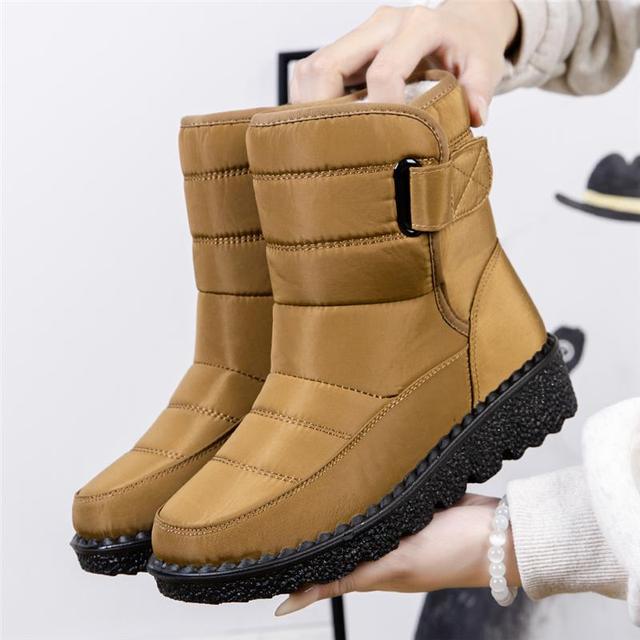 Winterschuhe Damen | Knöchelhoch stiefel mit Klettverschluss
