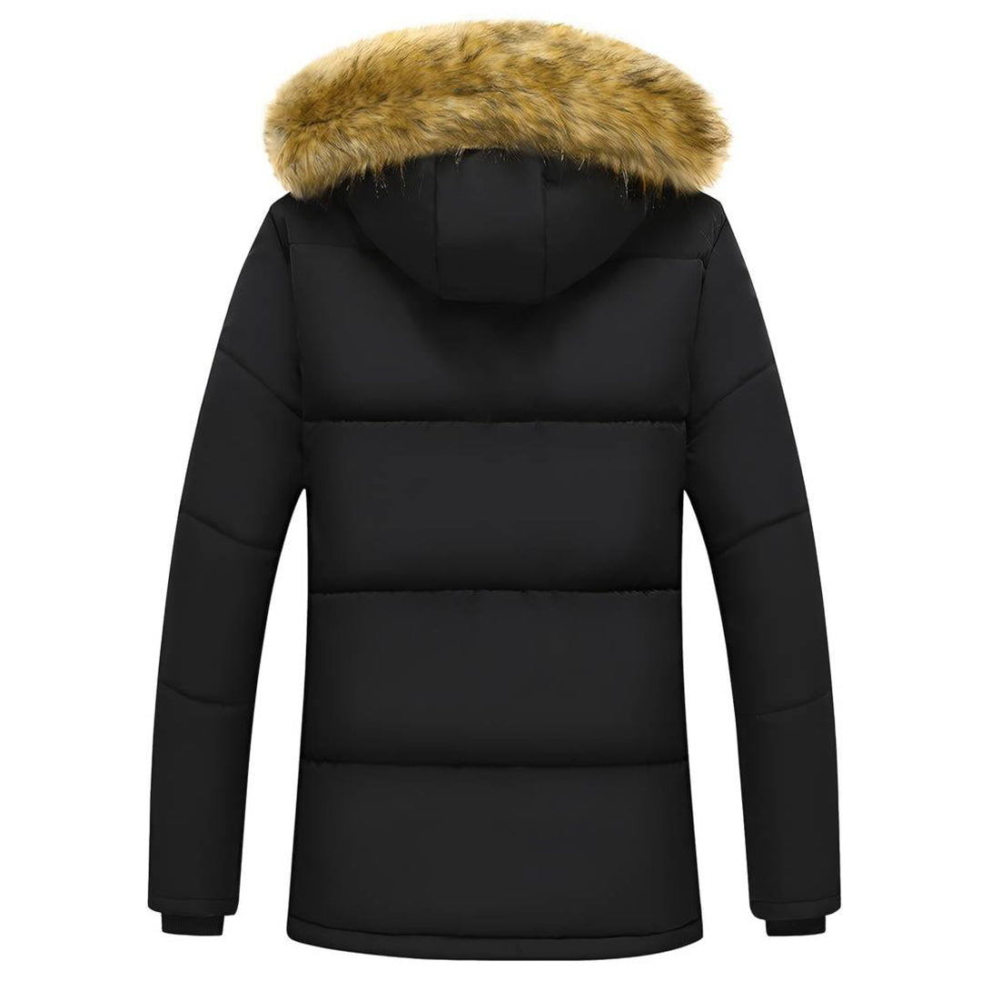 Winterjacke Herren Langer Parka | Mit Abnehmbarer Bontkraag
