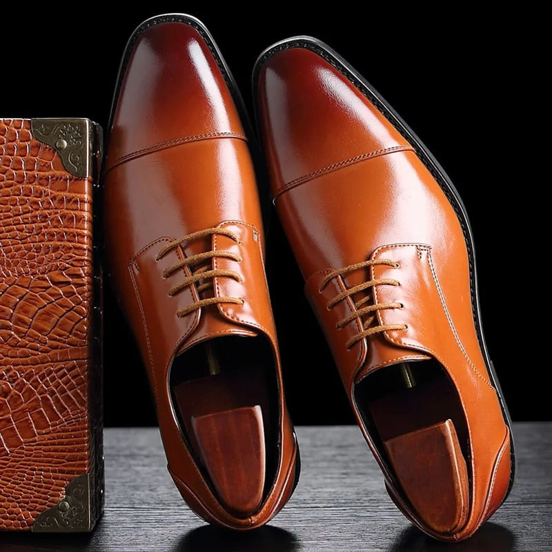 Herrenschuhe | Business Schnürung Kappe