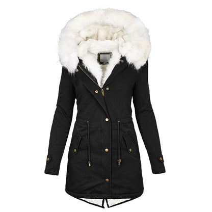 Winterjacke Damen Warmer Wintermantel | Mit Kapuze