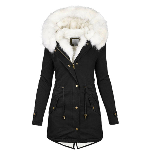 Winterjacke Damen Warmer Wintermantel | Mit Kapuze
