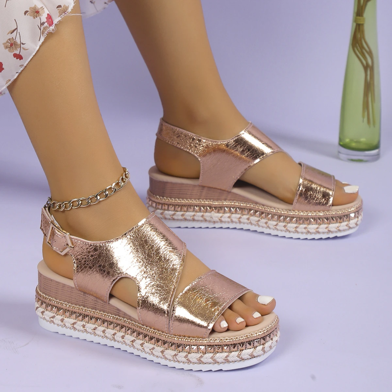 Damen Sandalen | Plateau mit Keilsohle
