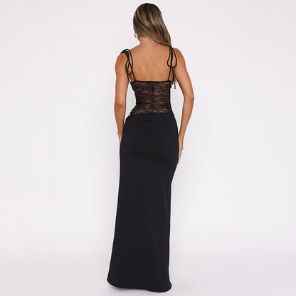 Damen Abendkleid | Spitze Stil Cut-Out Maxi