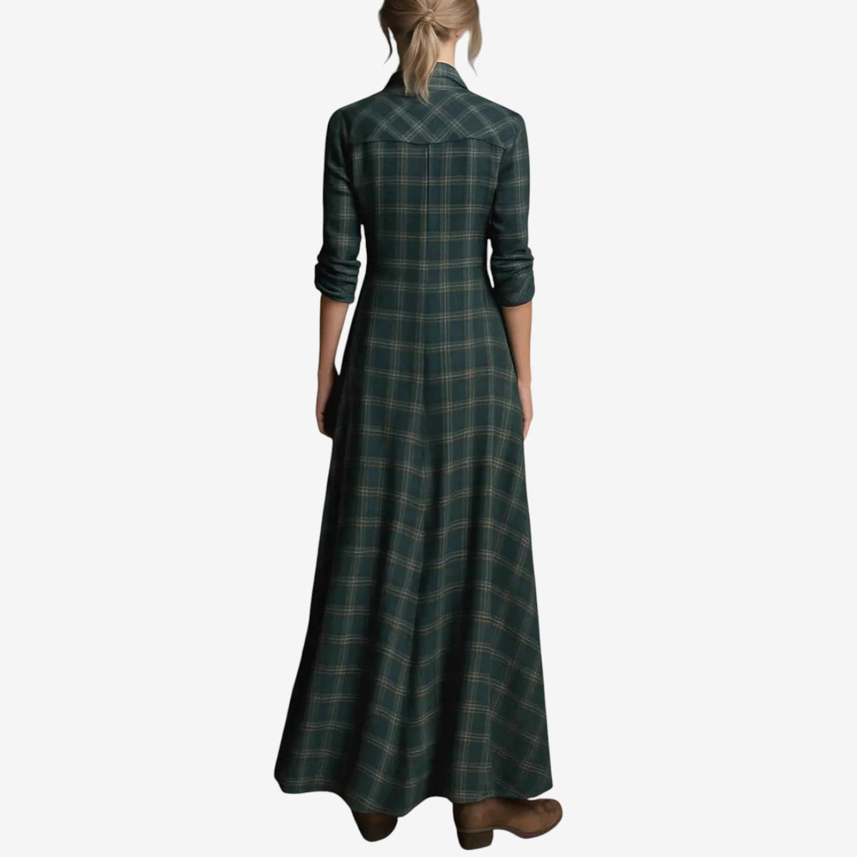 Damen Kleid | Maxi mit Karomuster