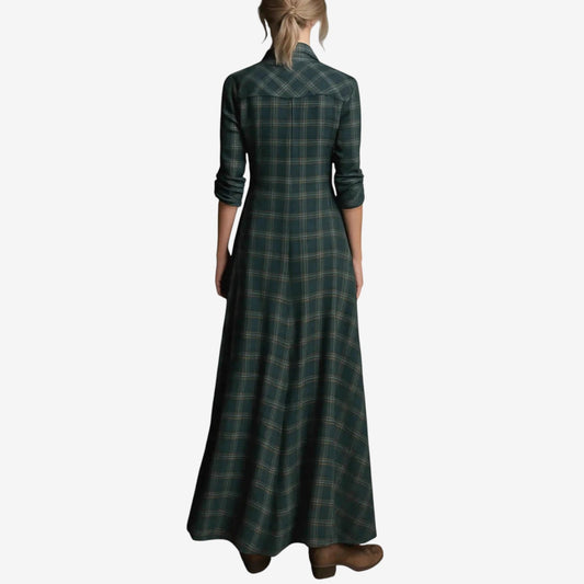 Damen Kleid | Maxi mit Karomuster