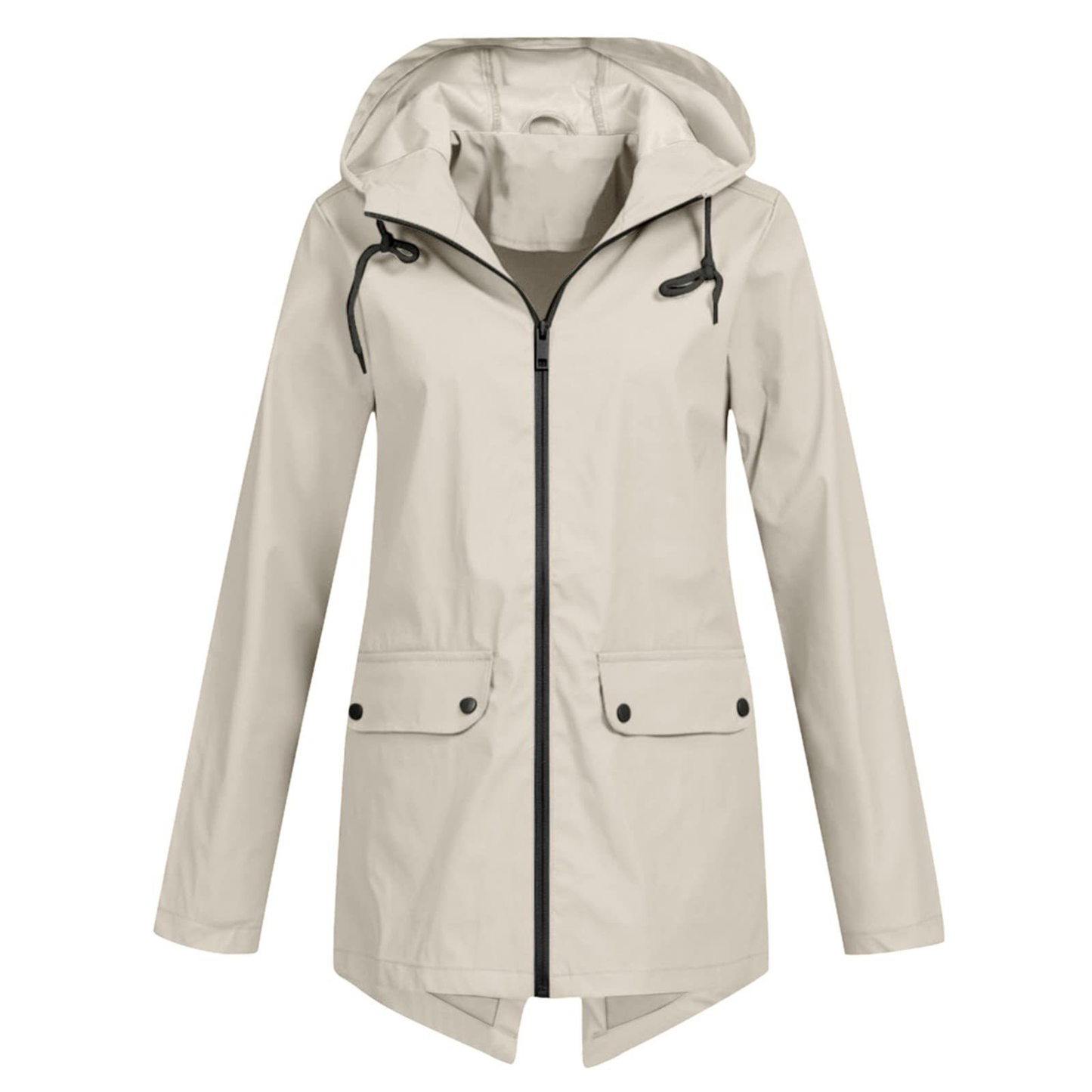 Damen Taillierte Regenjacke | Leicht Outdoor mit Kapuze