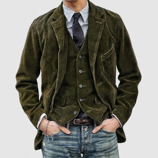 Winterjacke Herren Elegantes Blazer- und Weste-Set | Zeitloser Stil
