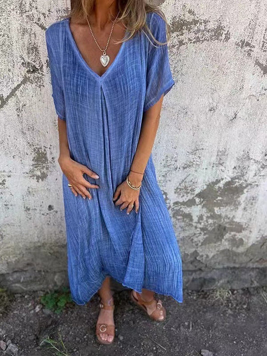 Damen Kleid | Locker V-Ausschnitt