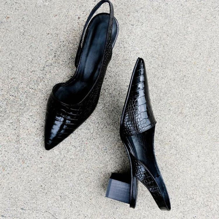 Damen Pumps | Slingback mit Blockabsatz