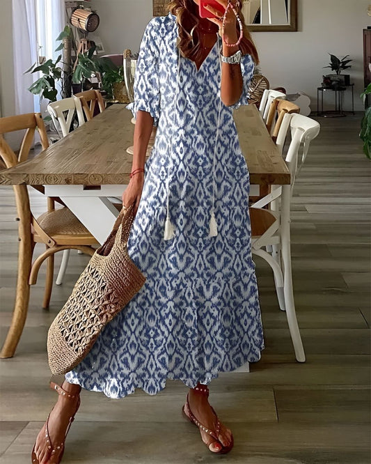 Damen Kleid | Muster Quaste Maxi