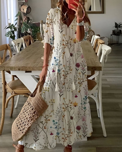 Damen Kleid | Muster Quaste Maxi