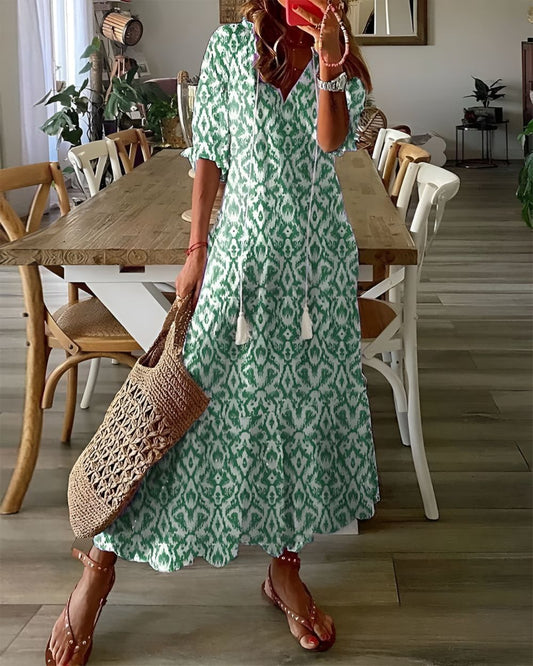 Damen Kleid | Muster Quaste Maxi
