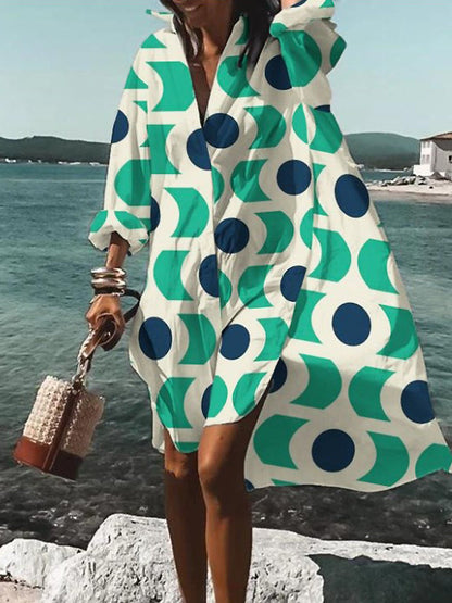 Damen Kleid | Print Lockeres Sommer Midi