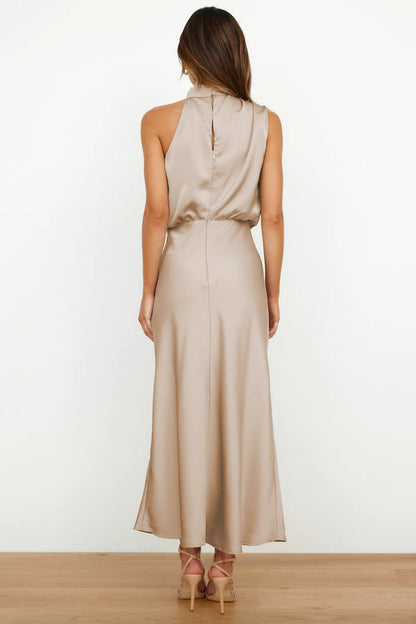 Damen Kleid | Halterhals Drapiert Midi