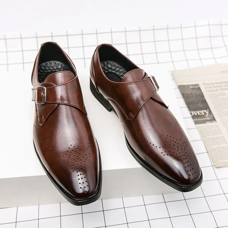 Herrenschuhe | Business Schnalle Lochmuster
