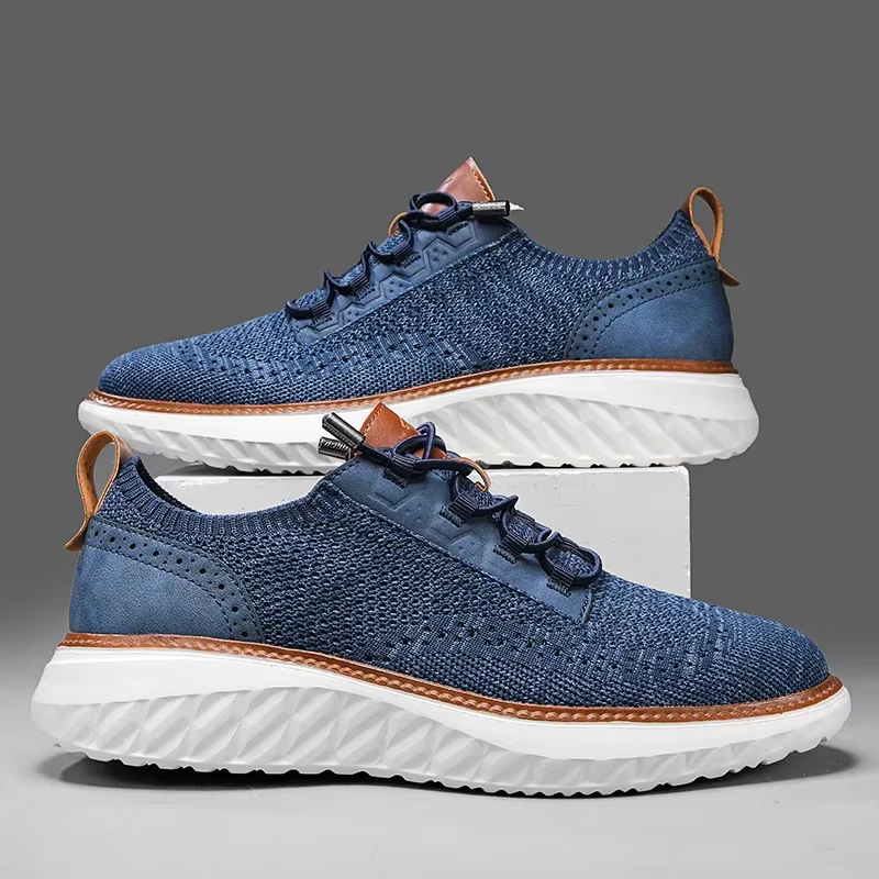 Herren Sneaker | Struktur Strick mit Profilsohle
