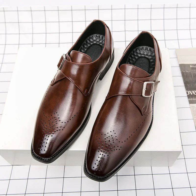 Herrenschuhe | Business Schnalle Lochmuster