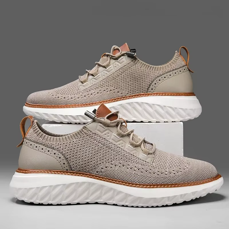 Herren Sneaker | Struktur Strick mit Profilsohle