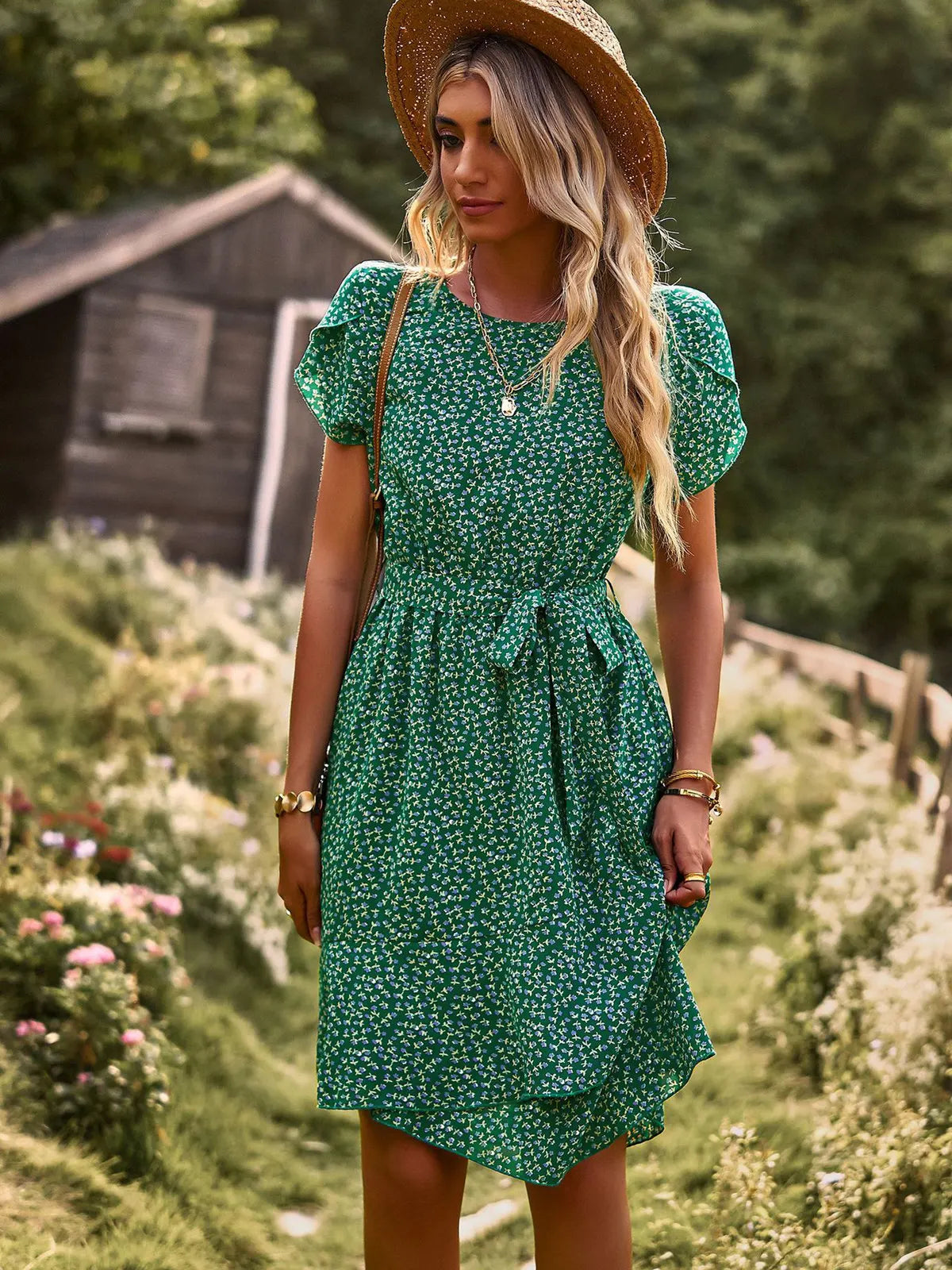 Damen Kleid | Kurzarm Sommer Design