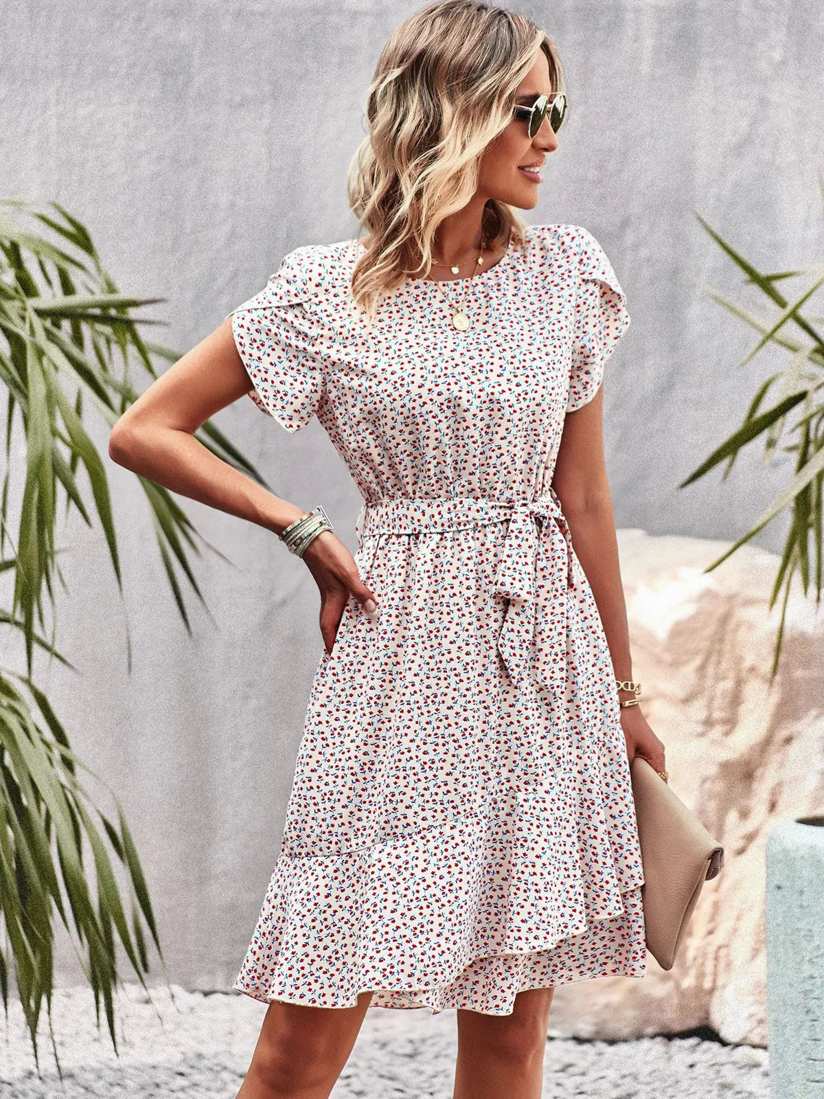 Damen Kleid | Kurzarm Sommer Design
