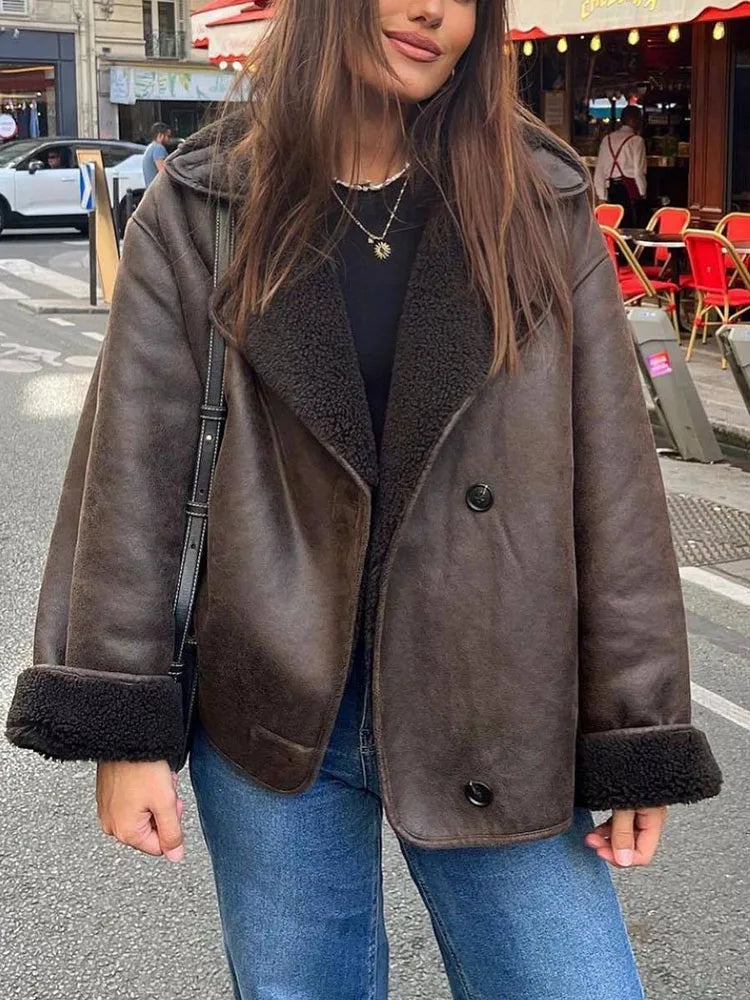 Fleecejacke Damen | Mit Reverskragen und Knopfleiste