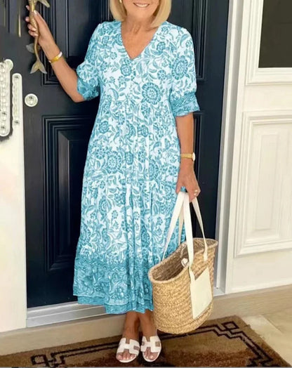 Damen Kleid | Florales Muster Midi